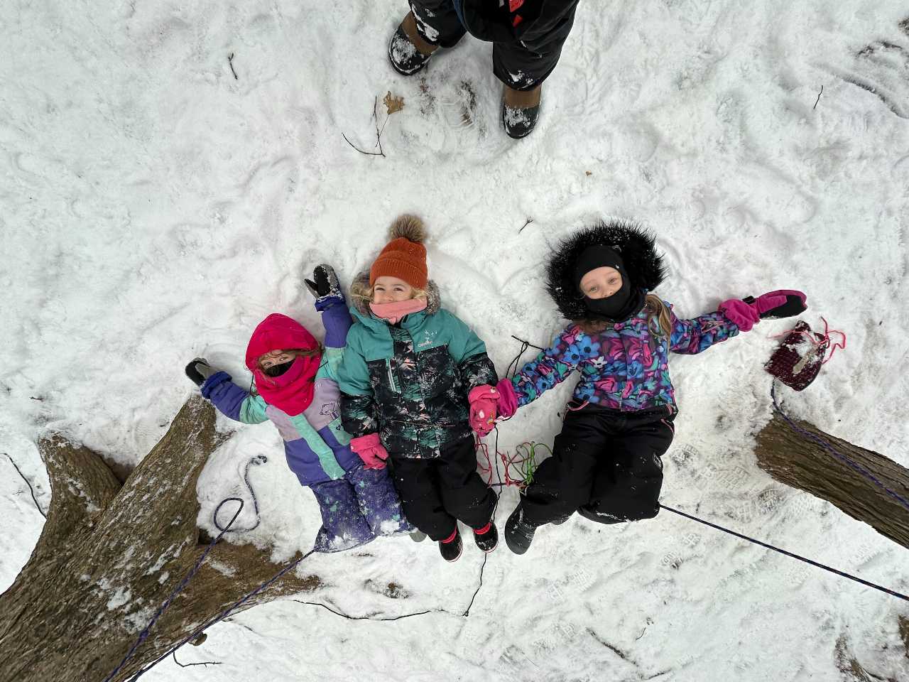 Children in the snow